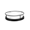 thumbnail image 1 of 18" Flush Mount, 4-s, Shown In Matte Black Finish With White Marble Glass, 1 of 1