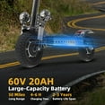 thumbnail image 4 of AJOOSOS X700 Electric Scooter for Adults, 45 mph & 50 Miles Long Range, 60V 3200W Dual Motor, Foldable, 4 of 11
