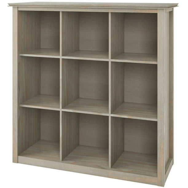 Simpli Home Artisan Contemporary Solid Wood 9 Cube Bookcase in