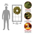 thumbnail image 4 of National Tree Company Pre-Lit Artificial Christmas Wreath, Green, Noelle, White Lights, Decorated with Pine Cones, Berry Clusters, Christmas Collection, 24 Inches, 4 of 5