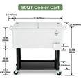 thumbnail image 6 of EDOSTORY 80 Quart Rolling Ice Chest Cooler Cart,Patio Backyard Party Drink Beverage Bar Stand Up Cooler Trolley with Ice Scoop, 6 of 8