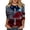 #0170-Red, variant on Uootdi Patriotic Tees for Women USA Flag Floral Print 3/4 Sleeve Top Soft Breathable Independence Day Outfits Gift