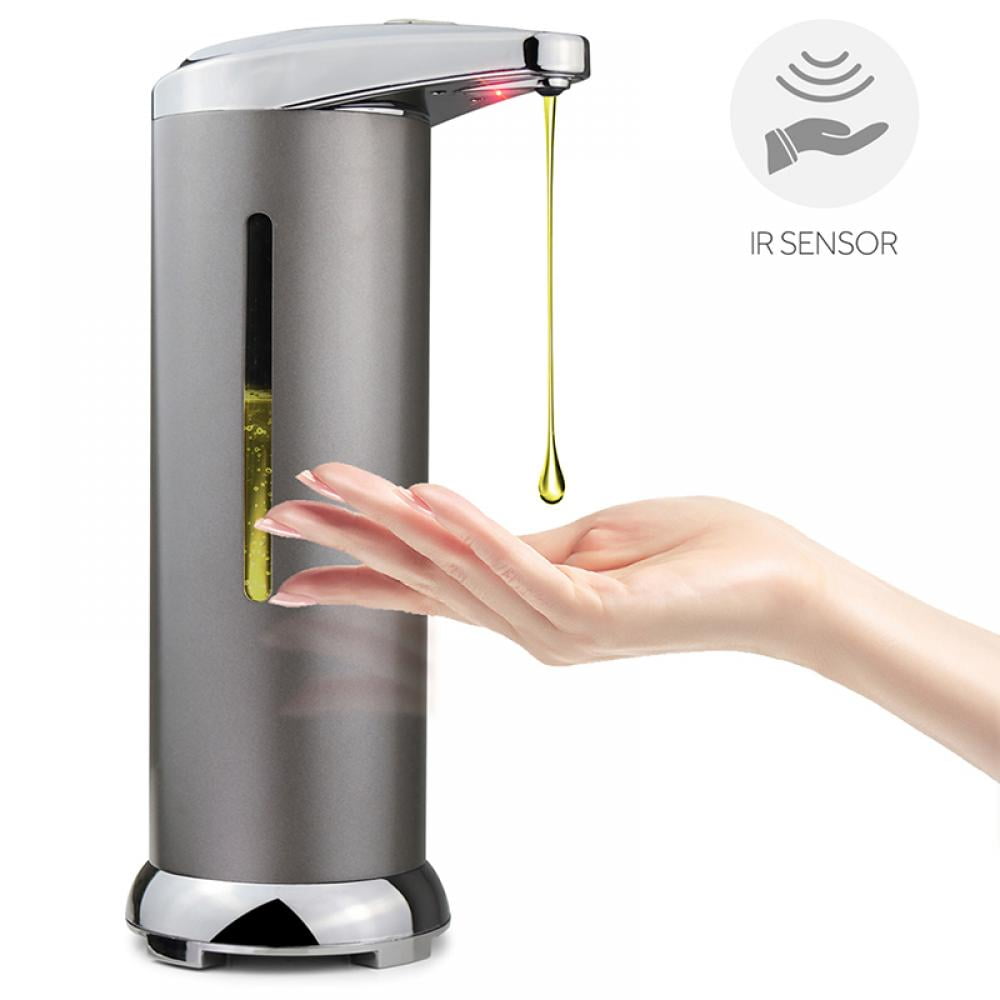 Stainless Steel Non-Contact Hand Sanitizer Adjustable Dispenser with Infrared Sensor and Waterproof Base Automatic Soap Dispenser