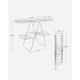 thumbnail image 5 of SONGMICS 2-Level Clothes Drying Rack Laundry Drying Rack with Height-Adjustable Wings 33 Drying Rails Sock Clips Silver and White, 5 of 7