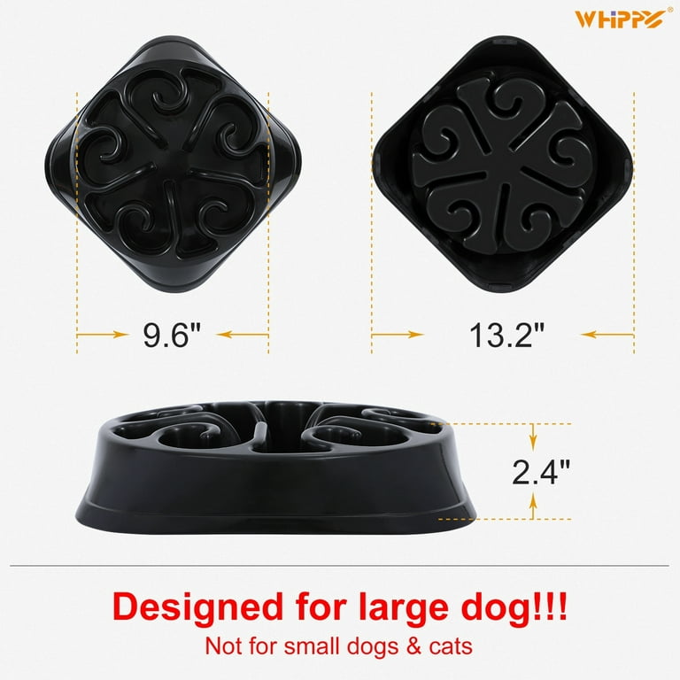 WHIPPY Slow Feeder Dog Bowl, No Choking Bloat Stop Dog Food Feed Bowl for  Large Dogs 
