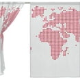 thumbnail image 3 of GZHJMY World Map Sheer Window Curtain Panel Drape 55x84 Inch for Living Room Bedroom Kids Room 2 Piece Home Decor, 3 of 4