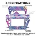 thumbnail image 3 of Glossy Glitter Gaming Skin Compatible With Asus ROG Xbox Ally X (2025) - Vibrant Splatter - Premium 3M Vinyl Protective Wrap Decal Cover - Easy To Apply | Crafted in the USA by, 3 of 9