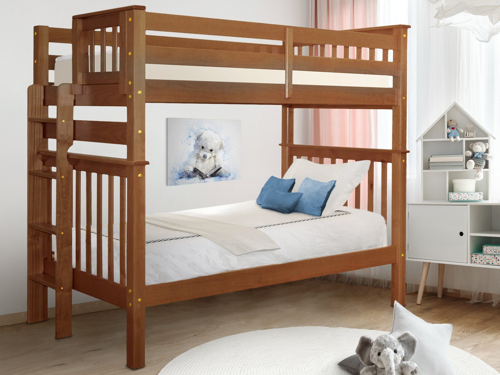 Bedz King Tall Bunk Beds Twin Over, Full Size Single Bunk Beds