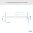 thumbnail image 3 of Danze D481027 15-Inch Right Angle Shower Arm with Flange, Chrome, 3 of 3