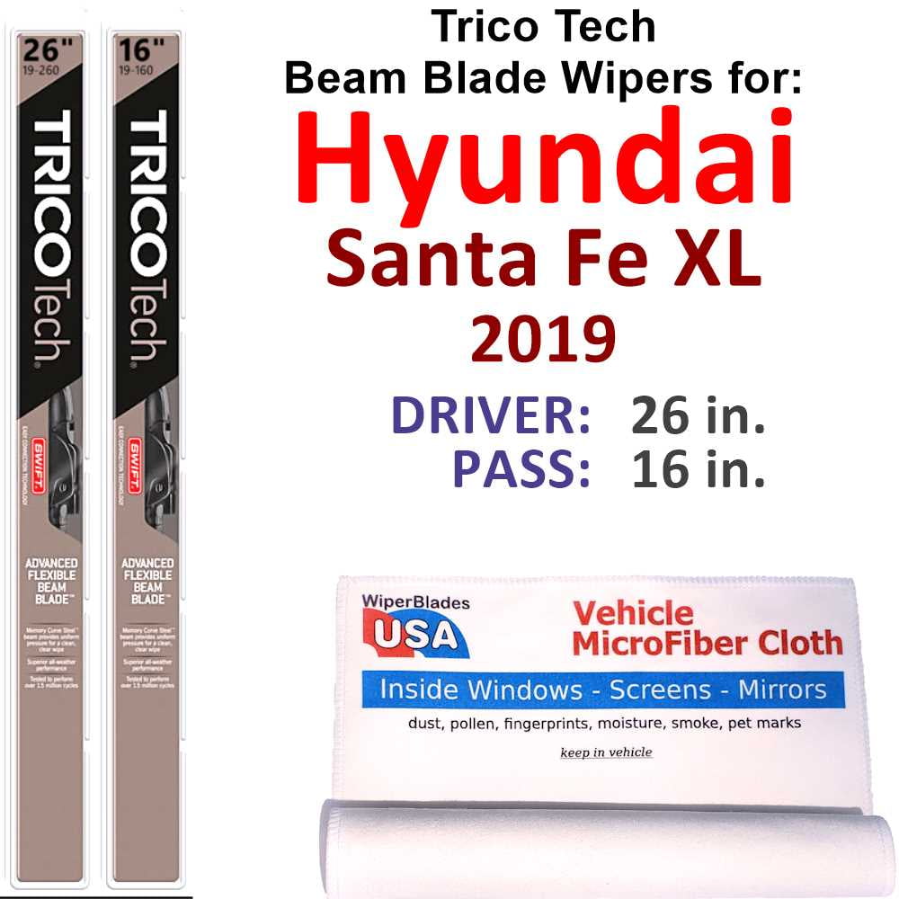 2019 Hyundai Santa Fe XL Beam Blade Wipers (Set of 2)