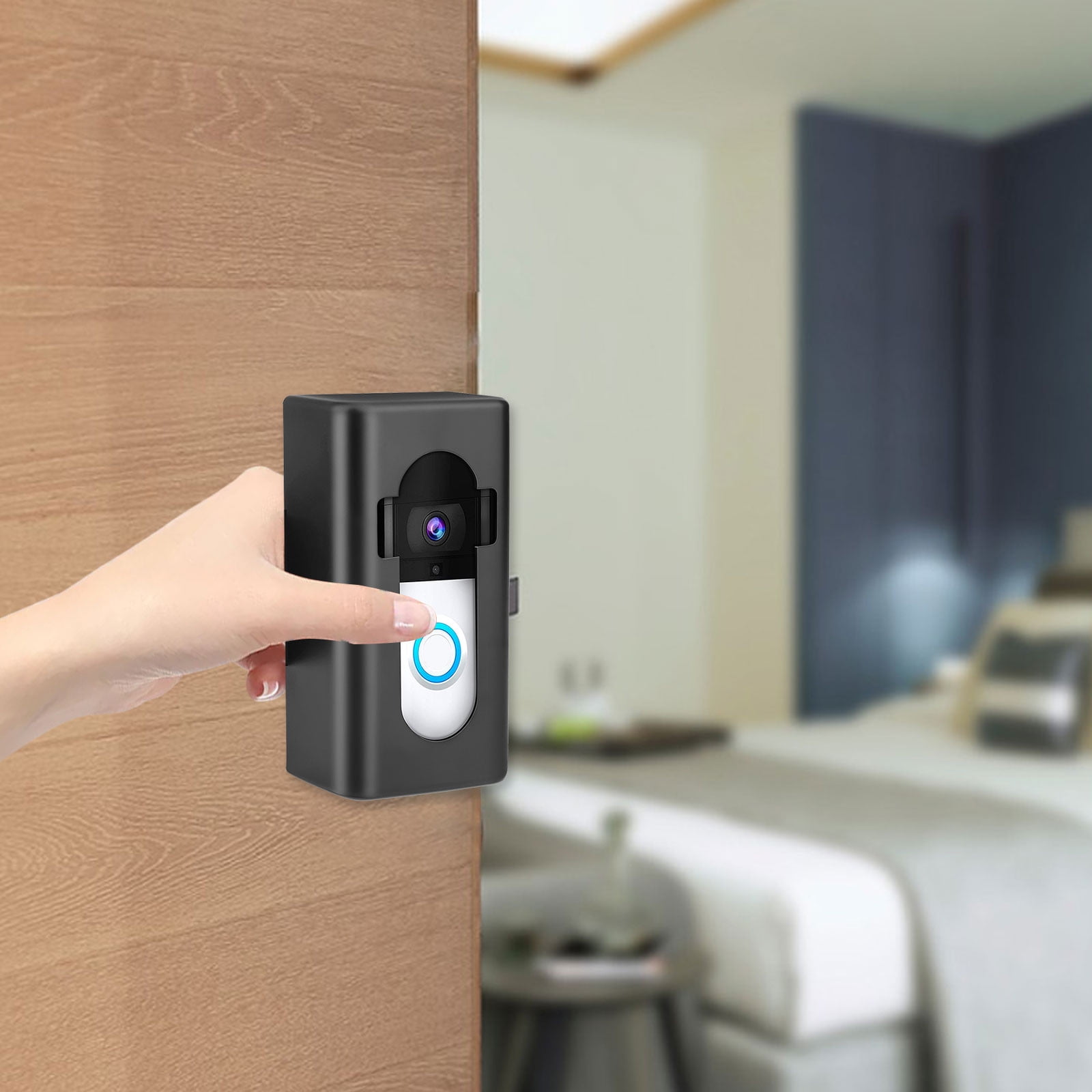 openpig Anti-Theft Video Doorbell Mount, Doorbell No-Drill Mount Fit for Most Video Doorbell, Adjustable Mounting Bracket Accessories for Houses, Apartments, Businesses