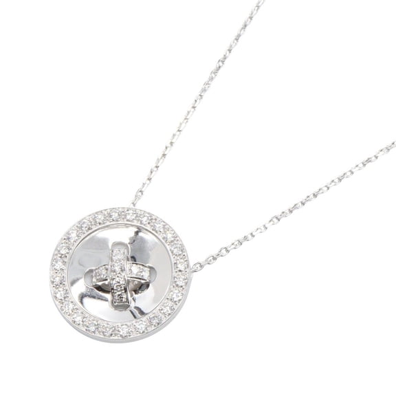 Pre-Owned Van Cleef & Arpels Boutonniere Diamond Necklace, 18K White Gold (18KWG), Diamond,...