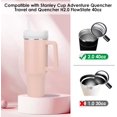 thumbnail image 2 of czcpp-2 Pcs Replacement Lids For Stanley Cup 40 Oz Tumbler, Silicone Spill Stopper 4Pcs Set, Long Reusable Straws, Dust Cover With Straw Lid Cap, 40 Oz Pink Insulated Travel Mug Lid Set, 2 of 4