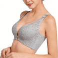 thumbnail image 6 of Abomasnow Floral Secrets Comfort Rose Bra Comfy Push Up Front Closure Lace Bras Wire-Free Seamless Underwire S-5XL, 6 of 8