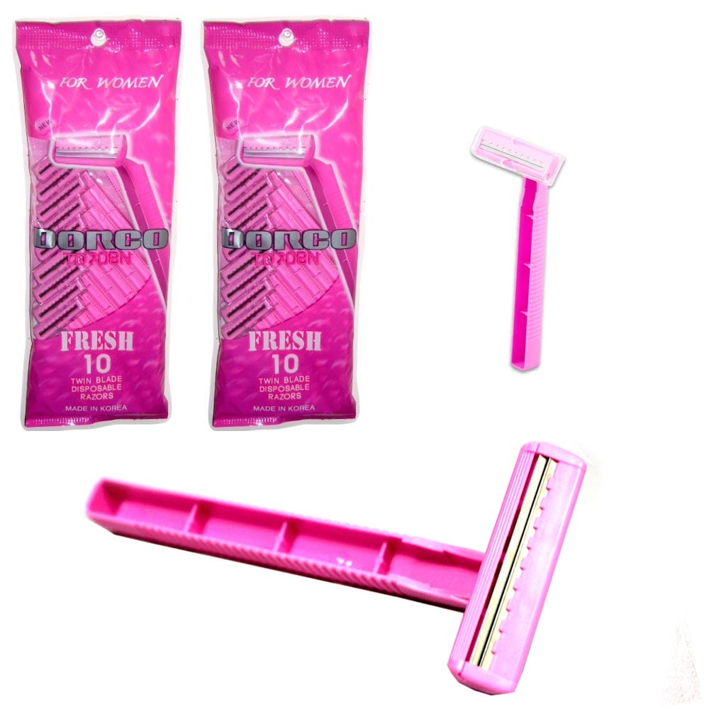 20pcs Womens Disposable Twin Blade Hair Removal Razors Trimmer Shaver New Pink !