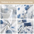 thumbnail image 7 of Nanshing Home 3 Piece Queen Comforter Set, Grey Purple Vintage Floral Printed Bedding Set, Soft Microfiber Comforter with Pillow Shams, Lightweight All Season Bedspread, 7 of 7