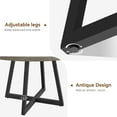 thumbnail image 4 of 47" Round Farmhouse Dining Table for 4-6, Rustic Wooden Kitchen Table with 300 lb Capacity, Adjustable Anti-Slip Legs – Black Ash / Light Ivory / Gray / Retro Color, 4 of 8