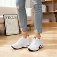 thumbnail image 4 of Women's Platform Sneakers Wedges  Lace Up Shoes Increase Fashion Sneakers for Womens Girls, 4 of 6