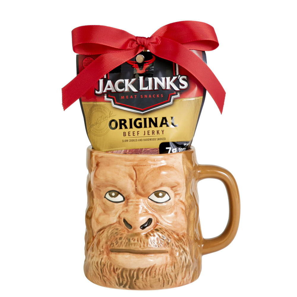Jack Link's Sasquatch Bigfoot Face Mug Gift Set, Includes