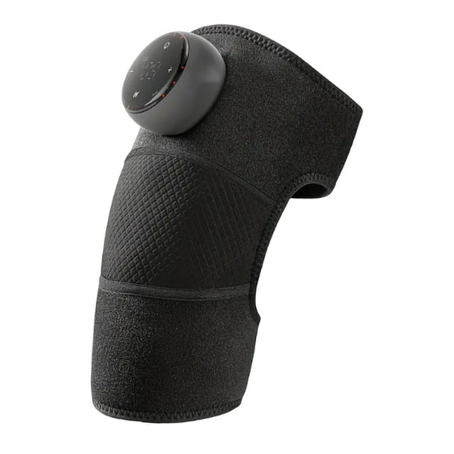 Rodillera calefactable para masaje de , regalo para mamá y papá, ajustable para hombro y codo, multiusos con almohadilla térmica con vibración Negro