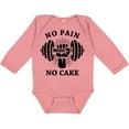 thumbnail image 3 of Inktastic No Pain No Cake BLK Boys or Girls Long Sleeve Baby Bodysuit, 3 of 5