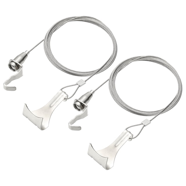 2Pcs Adjustable Picture Hanging Wire Kit 2.5m x 1.5mm Hanging Rope with S Hooks