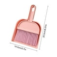thumbnail image 3 of Mini Desktop Cleaning Set - 8in Dustpan & Keyboard Brush with Soft Microfiber, Lightweight Plastic Debris Sweeper for Home/Office (Pink)​, 3 of 6
