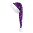 thumbnail image 2 of Lumtrix Santa Hat For Adults, Long Sequin Christmas Hats For Women Or Men Xmas Holiday Hat For Santa Costume Supplies Purple One size, 2 of 3