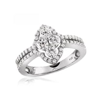 Diamonice 0.925 Sterling Silver 2.00 Carat White Cubic Zirconia Ring for Women | Cubic Zirconias for Everyday Womens Wear