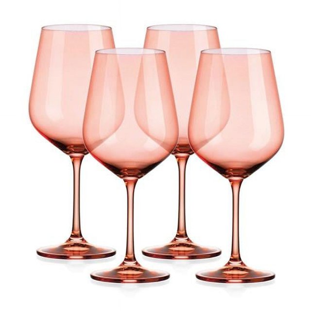 Godinger 27845 19.5 Po Verre à Vin Rouge Pur&44; Corail - Lot de 4