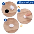 thumbnail image 3 of Uxcell 50Pack 35mm(1 3/8") Dia Plastic Concealed Hinge Hole Cover Hole Plugs, White, 3 of 6