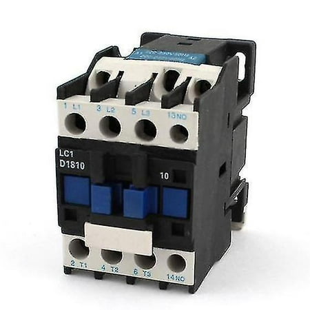 Ac Contactor Ac220v Coil 18a Motor Starter Relay Lc1 D1810 Black ...