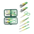 thumbnail image 1 of Juego de cortaúñas de 7 piezas de estilo hermoso único para mujeres y hombres en amarillo y verde, 1 of 1