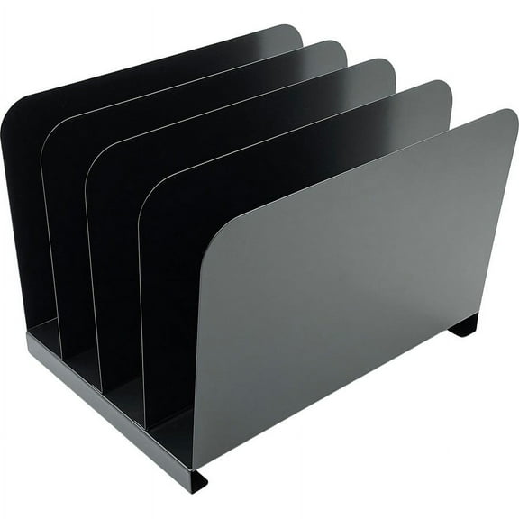 Huron Vertical Desk Organizer - 4 Compartment(s) - 7.8" Height x 11" Width x 11" Depth - Durable - Steel - 1 Each | Bundle of 5 Each