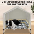 thumbnail image 2 of Cama elevada para perros House Caghash, resistente a la intemperie, 2 en 1, con almohada, 2 of 7