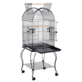 thumbnail image 4 of Yaheetech 59'' H Open Top Rolling Metal Bird Cage with Stand, Black, 4 of 13