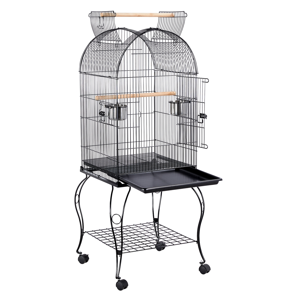 Yaheetech 59 Inch Open Top Rolling Metal Bird Cage photo 3