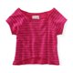 thumbnail image 1 of Aeropostale suéter de punto con rayas recortadas para mujer, rosa, extragrande, 1 of 1