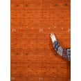 thumbnail image 5 of Rugsotic Carpets Handmade Rugs Hand Knotted Loom Rectangle 3'x5' Orange Wool for Indoor Use, 5 of 6
