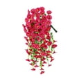 thumbnail image 3 of Guirnalda de flores artificiales colgantes con forma de lágrima de primavera que no se decolora. Rosa rojo, 3 of 9