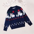thumbnail image 3 of Fesfesfes Christmas Sweater for Children Boys and Girls Knit Sweaters Pullover Sweater Chunky Crewneck Long Sleeve Tops 2-10 Years, 3 of 6