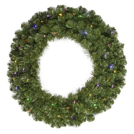 96 in. Pre-Lit Multi Colored LED Commercial Grade Grand Teton Wreath by Vickerman