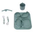thumbnail image 1 of Juego De Platos De Cena Para Bebés, Juego De 5 Piezas Compartimentado En Forma De Gato, Juego De Vajilla Para Niños, Succión Fuerte Para El Hogar ANGGREK Otros, 1 of 8
