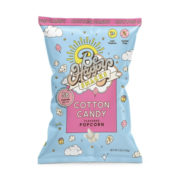 Be Happy Snacks D'Amelio Cotton Candy Popcorn, Gluten-Free, 5 oz