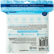 Scrubzz Rinse Free Bath Sponge, No Rinse Bath Wipes - 100 Count - 4 Pack