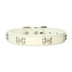 thumbnail image 1 of Billuyoard Collar duradero para mascotas con hebillas ajustables y elegante collar de PU para gatos, collares para perros Suministros para perros blanco 1.5*37cm, 1 of 6