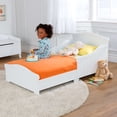 thumbnail image 4 of KidKraft Nantucket Wooden Toddler Bed with Side Rails, White, 4 of 7