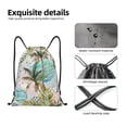 thumbnail image 4 of Wukai Watercolor Palm Tree Drawstring Backpack Bag Sport Gym Sackpack Large Size String Backpack Cinch for Women Men-Medium, 4 of 6