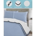 thumbnail image 4 of Quilts Twin Size, Pure Light Blue Soft Comforter Bedding Set for Bed, Simple Solid Color Lightweight Quilted Bedspread with Pillow Cover(2 Pieces) for All Season, 68x86 Inch, 4 of 6