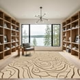 thumbnail image 2 of ODIKA 5'x7' Machine Washable Non-Slip Area Rug, Serpentine Boho Patterned with Interlocking Curved Motifs High Traffic Rug with Pad, Beige, 903104, 2 of 8